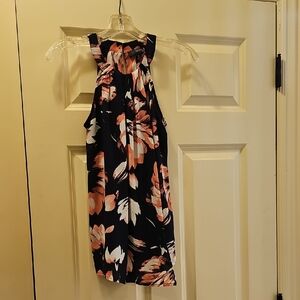 The Limited Pink and Navy Floral Top